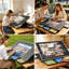 Adjustable Tilting Jigsaw Puzzle Table with Stand Light Grey Frame, Lightweight Felt Puzzle Board with Dust Cover & 5 Colour-Coded Sorting Drawers, Puzzle Workstation Holds Up to 1500 Piece Jigsaw Puzzles