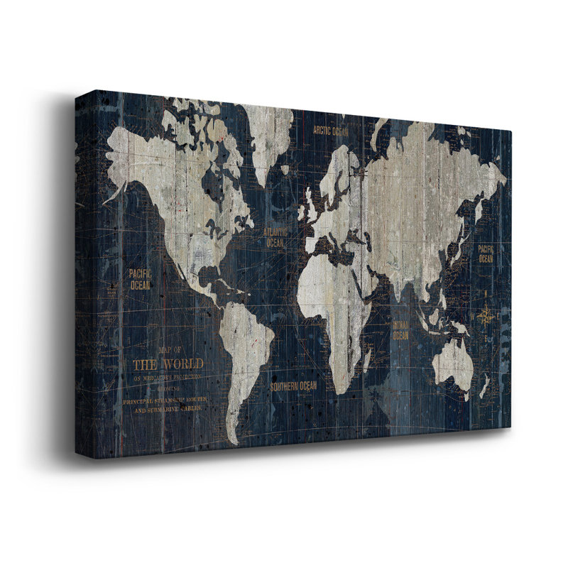 " Old World Map ", 36" W x 24" H