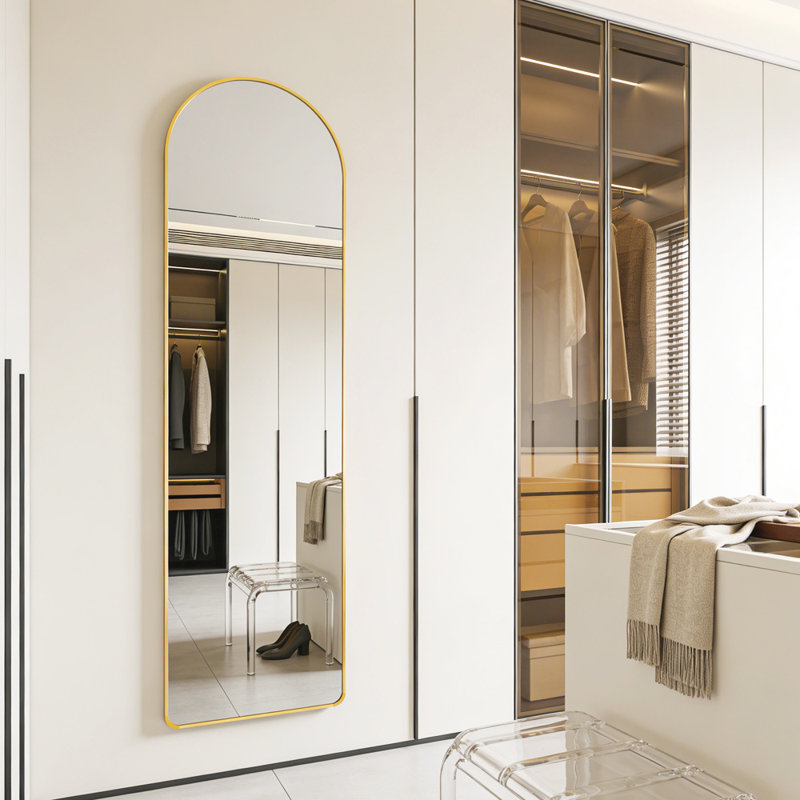 Full Length Aluminum Frame Arched Mirror