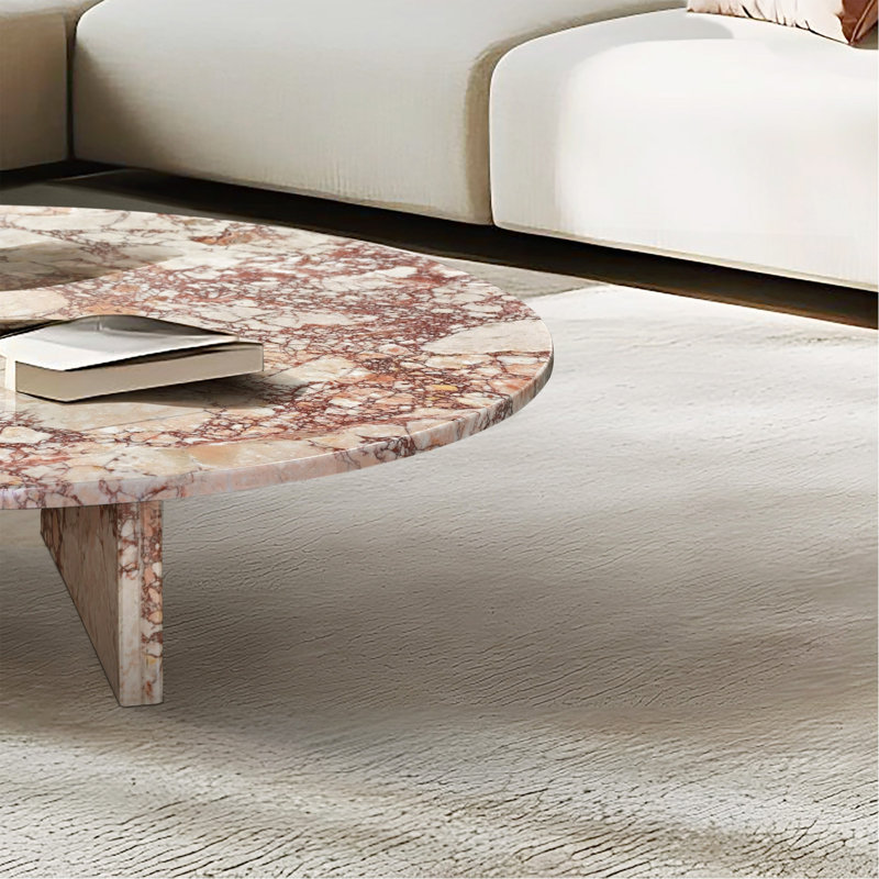 Table basse Luxury Luxury, 9.8” H x 35.4” W x 35.4” D, Pink