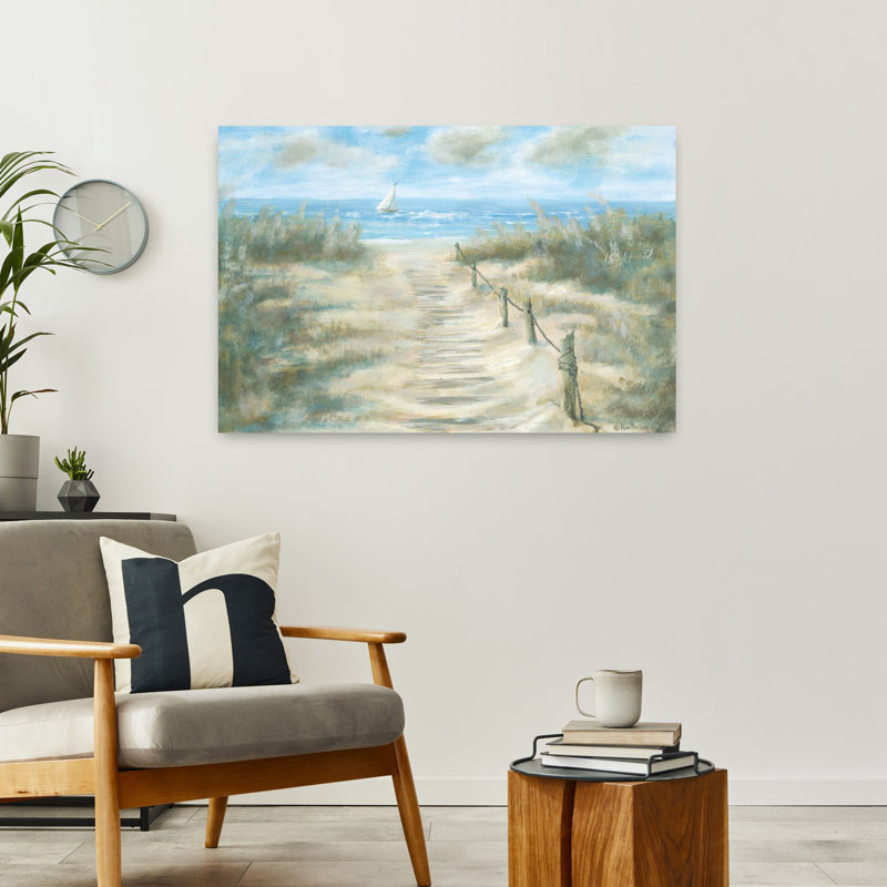 Path to Sandy Beach, art côtier abstrait, H 24 po x l 36 po