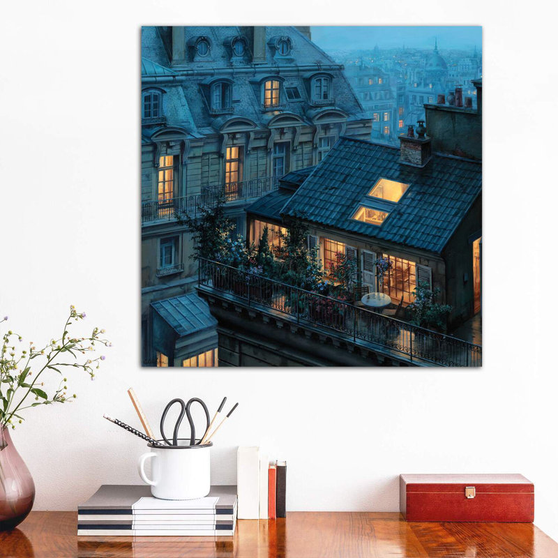 «Rooftop Hideout» - reproduction de photo, H 37 po x l 37 po x P 1,5 po, Toile tendue