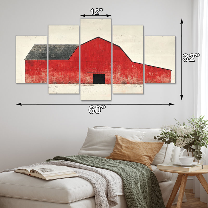 Ensemble de décorations murales rustiques rouges et noires rustiques III