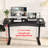 Kriaris Height Adjustable Gaming Standing Desk with Built in Outlets-437297870