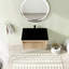 Meuble-lavabo mural simple 30 po avec comptoir en céramique