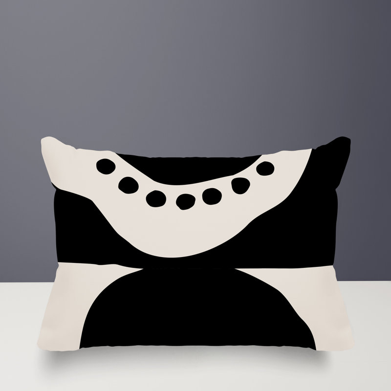 Coussin lombaire réversible intérieur / extérieur Sofi Minimalist, H 14 po x l 20 po, Crème, crème