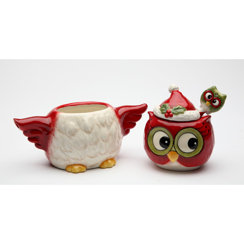Ensemble sucrier et crémier Dobson Christmas Owl