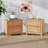 Wooden Nightstand With 3-Drawer, Multifunctional End Table Side Table With Metal Handle, Storage Cabinet With Wood Legs, Set Of Two