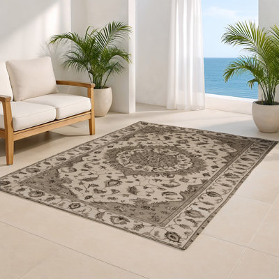 Tapis gris d'intérieur et d'extérieur Tabriz