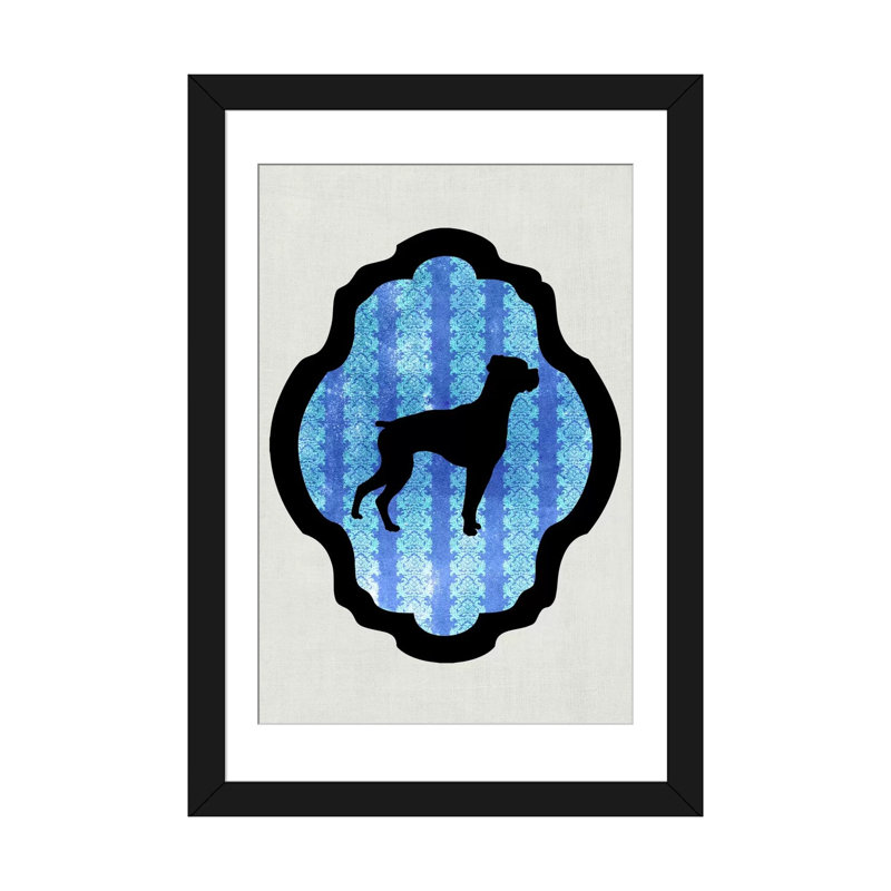 « boxer ii », reproduction d’impression sur toile tendue "5by5collective, Papier avec cadre noir, Blanc