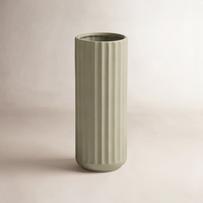Ady Beam Vase 5"x 12", Green