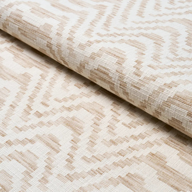 Hansen Embroidery Fabric, Brown/ Neutral