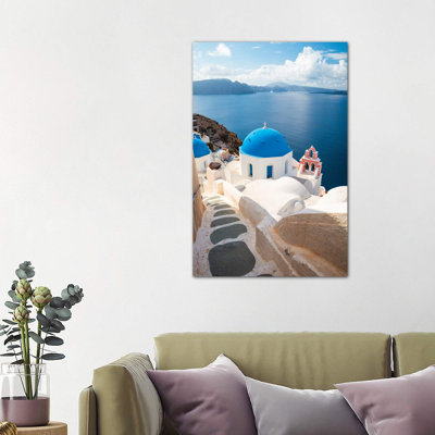Oia, Santorini 1 Piece Wrapped Canvas Wall Art