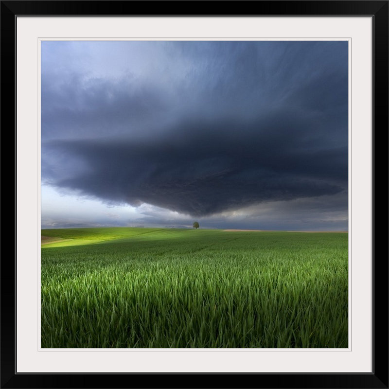 Reproduction de photo de Straub «Thunderstorm Cell Over the Alb Plateau» par Franz Schumacher, H 20" x l 20" x P 1"