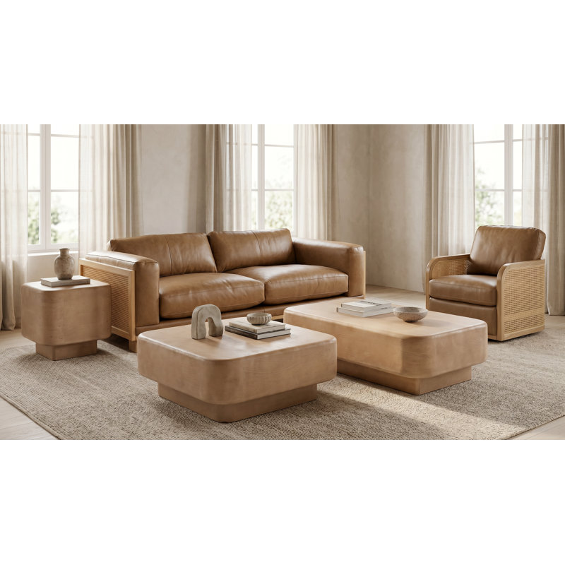 Table basse rectangulaire Bruno - Bois de manguier moderne