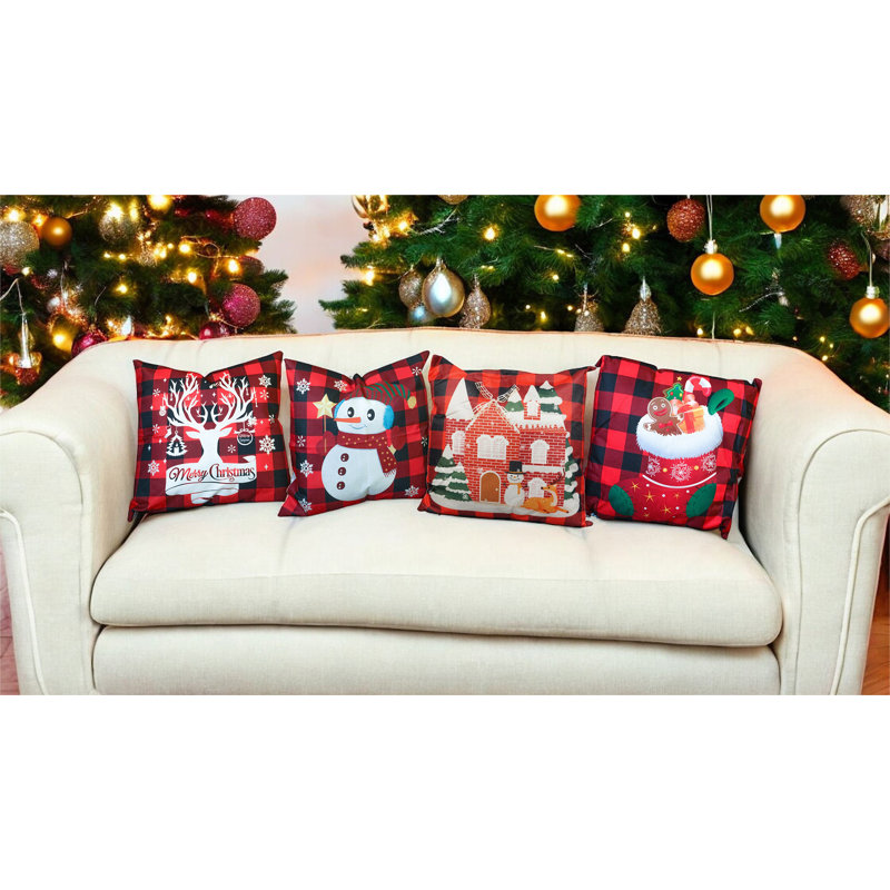 Bolen Red Square Cushion