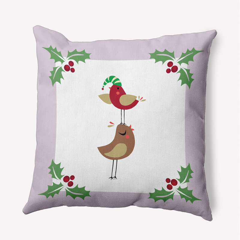 Coussin décoratif en polyester à imprimé animal, 18 po x 18 po, Carré