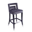 Ensemble de 2 tabourets en velours de suède avec têtes de clous - 26 po de hauteur-1727334276-1727334273