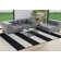 Lucene Striped Flatweave White/Navy Area Rug