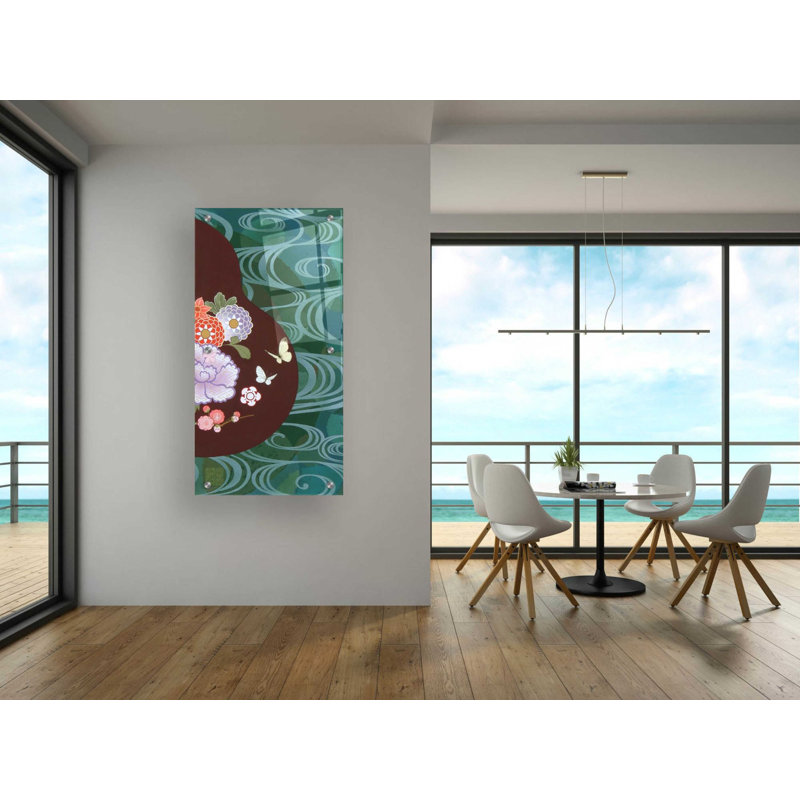 «Run Water II» par Zigo Tanabe, art mural en verre acrylique, H 48 po x l 24 po