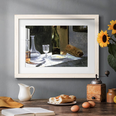 Nature morte avec des bouteilles, 1862 - reproduction encadrée rustique avec tableau mat