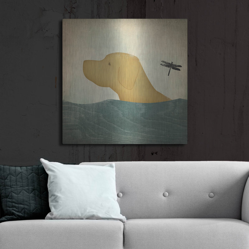 «Yellow Dog Swim» par Ryan Fowler, H 36 po x l 36 po