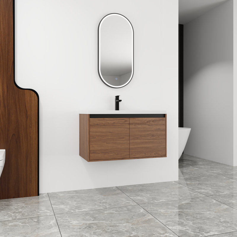 Harmanie 36'' Single Bathroom Vanity with Resin Top