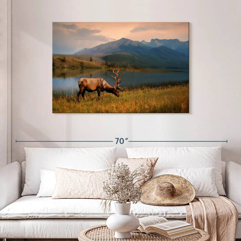Brampt Lakeside Elk, 30" H x 45" W