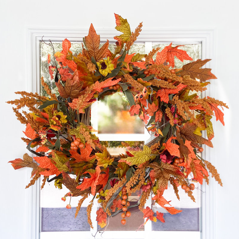 Fall Harvest 22” Silk Wreath
