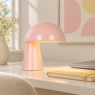 Pink Desk Lamp Mushroom Round Table Lamp 