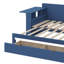 Lit de jour en bois pour grand lit avec tiroirs de rangement intégrés, bureau amovible et table d'appoint hydraulique-297036467-297036471