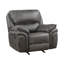 Chaise berçante inclinable en peluche de conception moderne en peluche gris