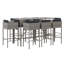 Ensemble de bar en métal avec tabourets-254051217-266051906