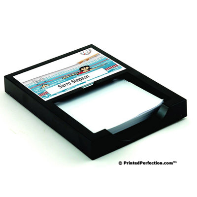 Personalized Swimmer - Female Memo Holder with 100 Sheets of Memo Paper