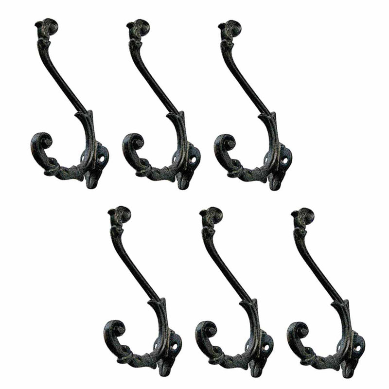 Wrought Iron Double Wall Mounted Robe Hook