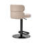 Tabouret de bar et de comptoir pivotant à hauteur ajustable d'inspiration italienne de luxe avec base piédestal en acier inoxydable (ensemble de 1)-348937407-391212070