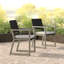 8 Piece Sunbrella Outdoor Patio Dining Chairs - Navy-497285584-497285591