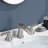 Waterfall 8 In. Widespread Double Handle Stainless Steel Bathroom Faucet-103539549