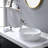 Brushed Nickel Tall Bathroom Vessel Sink Faucet, Single Hole Single Handle Waterfall Modern Bathroom Faucet, With Pop Up Drain And Water Supply Line.