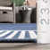Arba Bordered Navy Blue Indoor/Outdoor Area Rug