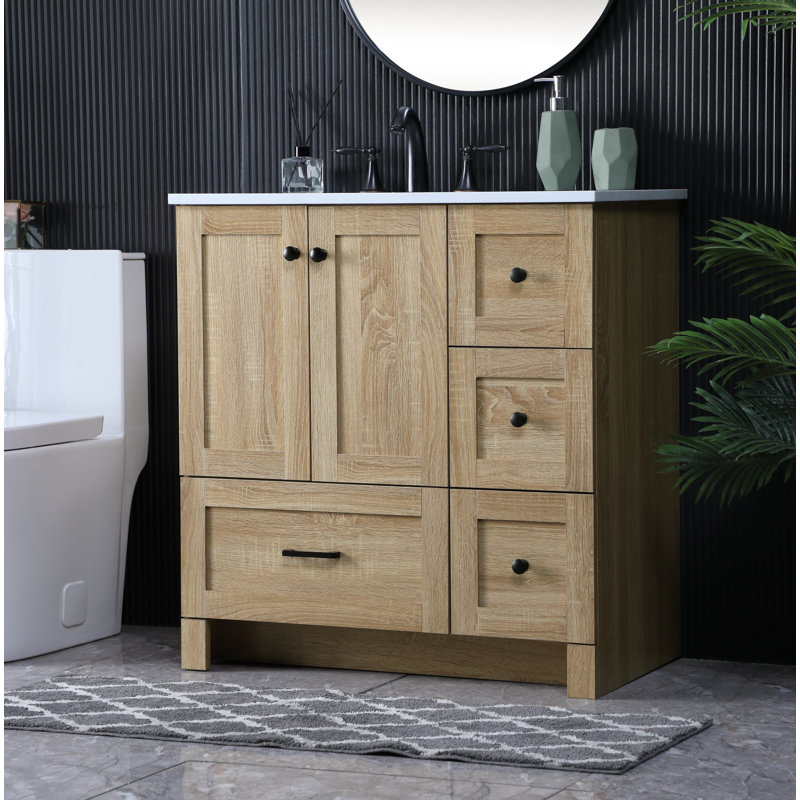 Ensemble de meuble-lavabo simple 32 po Soma, Bois de manguier