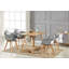 6 PCs Glenbrook Fabric Upholstered Back Side Chair in Black/White | Solid Wooden Legs