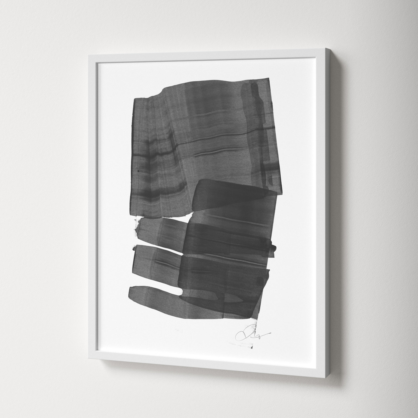 Brushstroke 5 by Jacques Pilon, White, 20" H x 16" W x 1.25" D