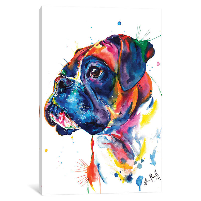 «Weekday Best Boxer II» par Weekday Best, reproduction sur toile tendue sur châssis, H 12 po x l 8 po x P 0,75 po