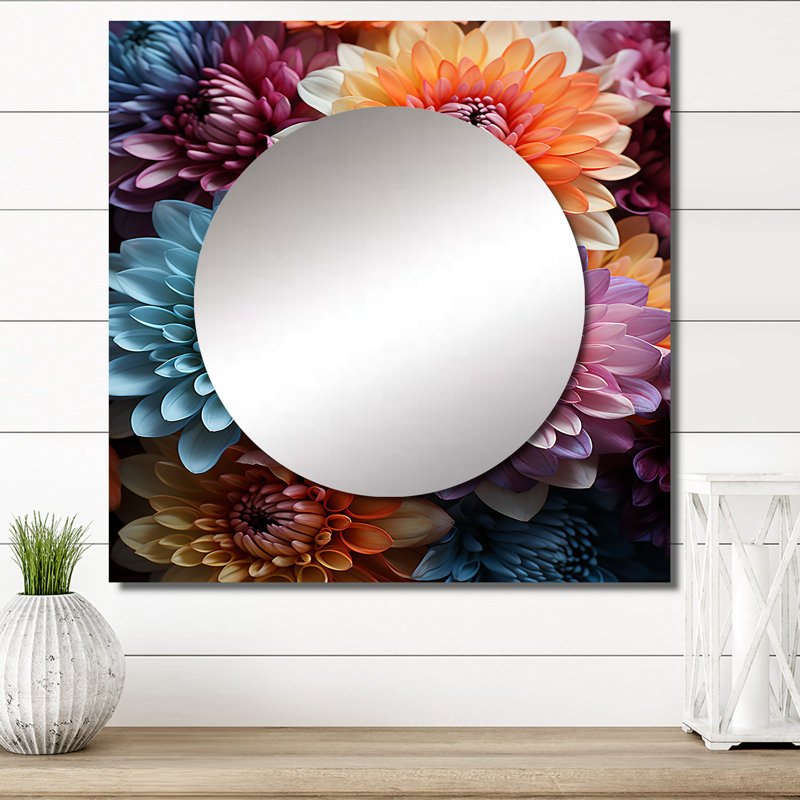Jaivon - Miroir mural décoratif pour chambre à coucher Mums, 29 po x 29 po