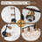 Modern 30 In. 4-light Black And Copper Wall Sconce With Glass Shade Wall Light Fixtures For Mirror, No Bulbs Included