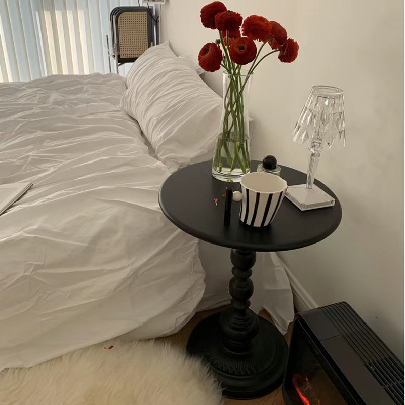 Areeba Iron Top End Table, Black