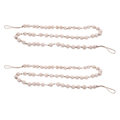 Wood Beaded String Garland (Set of 2)