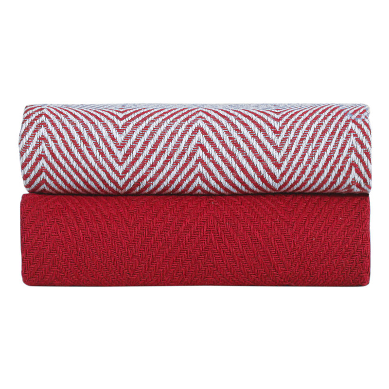 Jeté luxueux 100% coton, Marine