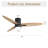 56 Inch Modern Design Flush Mount Ceiling Fan With Light And Remote Control
